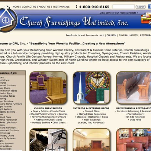 Website Design - ChurchFurn.com