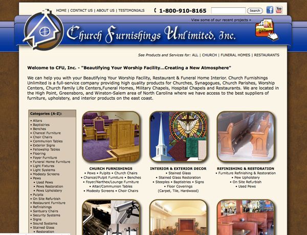 Website Design - ChurchFurn.com