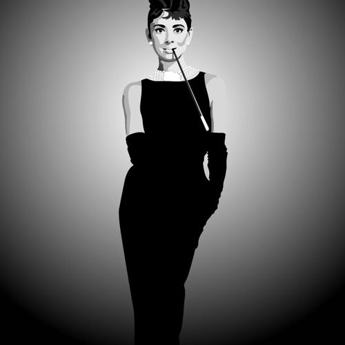 Audrey Hepburn illustration, personal project