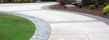 example of traditional concrete driveway with stam