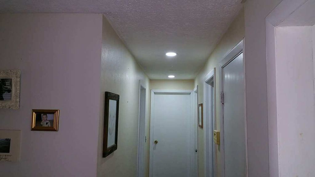 Two LED 6'' can lights in hallway
Geneseo, NY