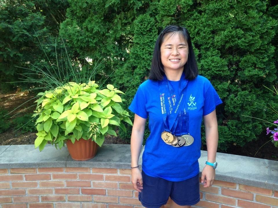 My client Olivia who won a gold medal in the 100m 