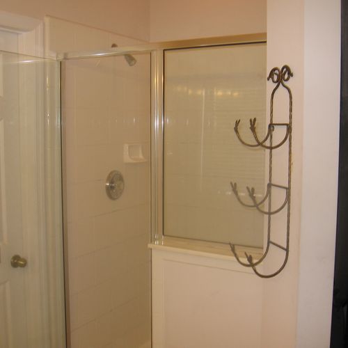 Before picture of a shower enclosure which the fib