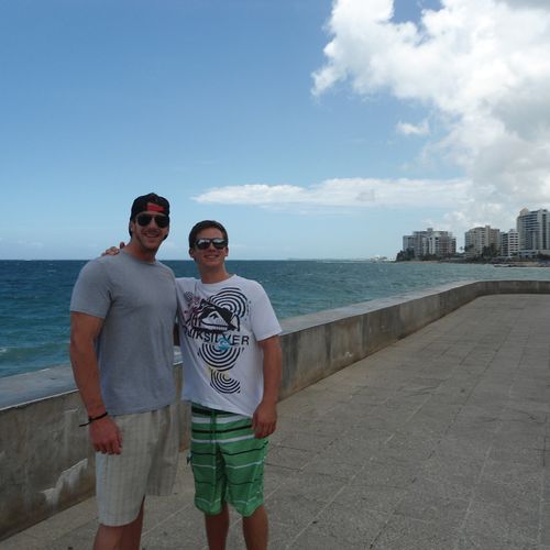 My buddy John and I in San Juan, Puerto Rico pre b