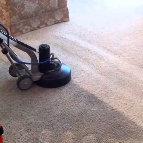 We use the Rotovac cleaning machine to make sure y