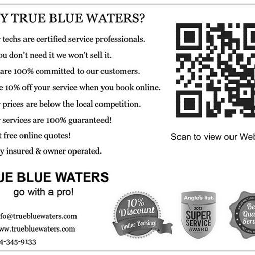 Why True Blue Waters is a great choice.