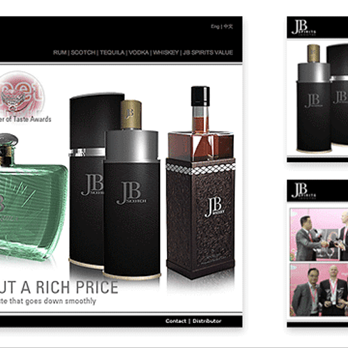 JB Spirits Website and Product Branding