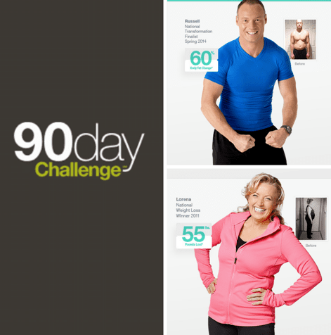 Take the 90-day challenge, 20-30 pounds of fat los