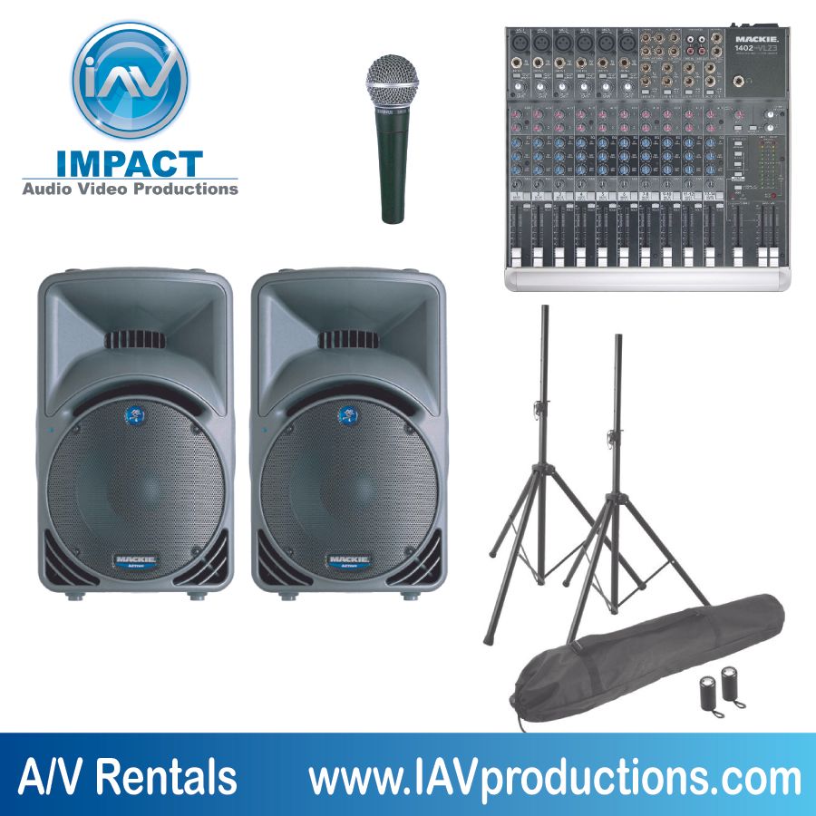 Impact Audio Video Productions small PA system (le
