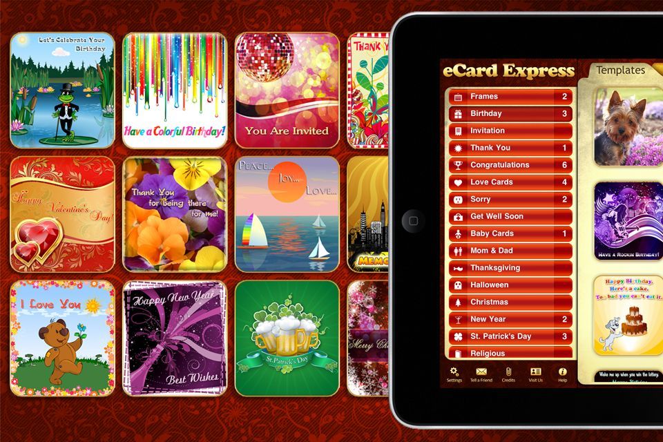 eCard Express HD iPad Application - Available at t