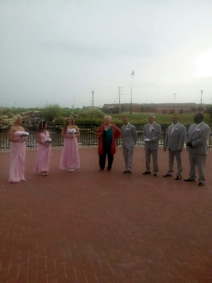 Waiting for the bride to arrive