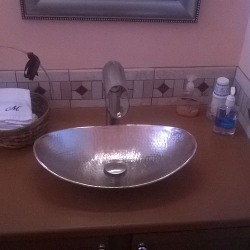 This is a bathroom counter the I renovated for a p