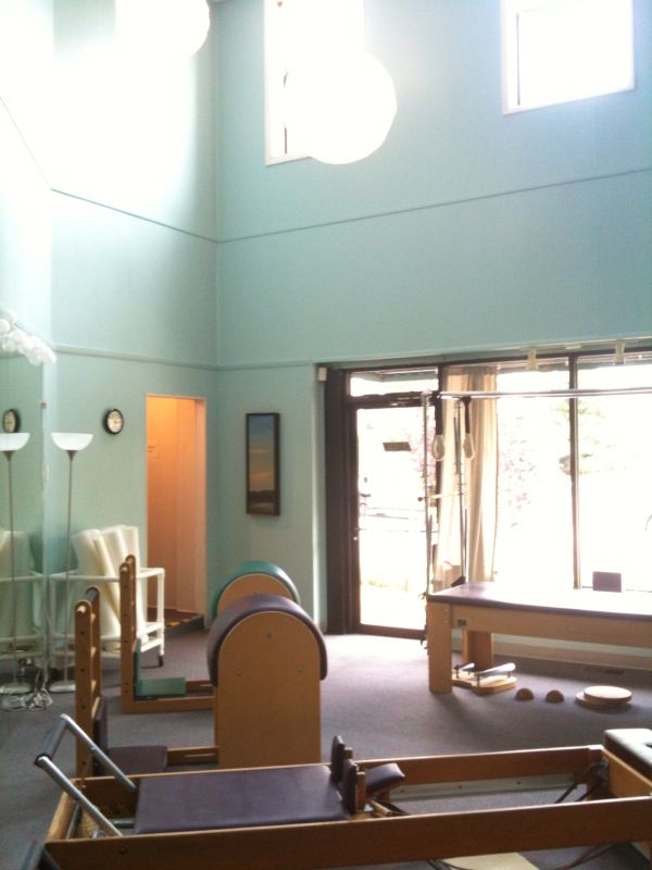 Our beautiful studio features high ceilings, hardw