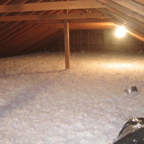 Another attic photo after install. Keep your heat 