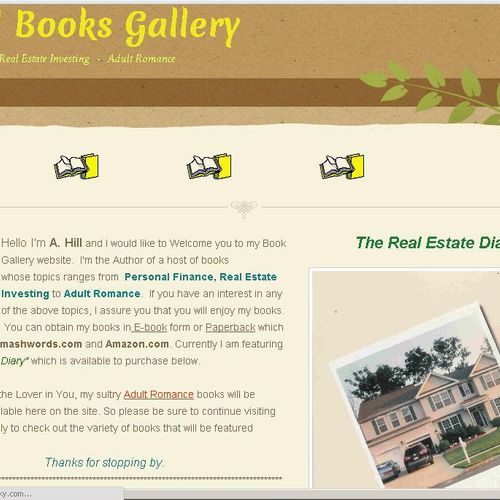 An Author One Page Website