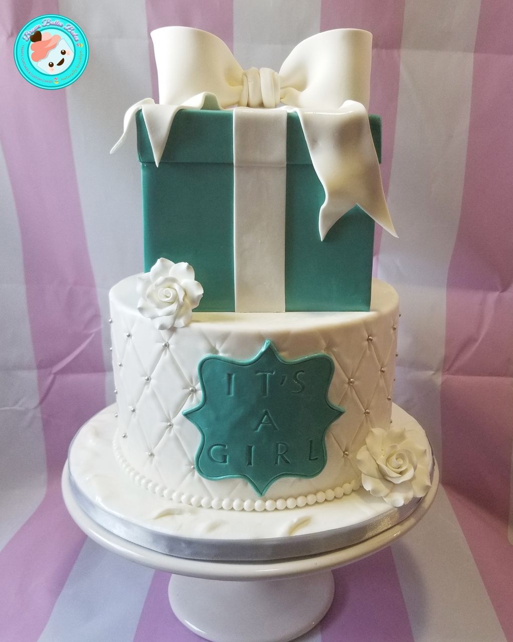 Tiffany Baby Shower Cake