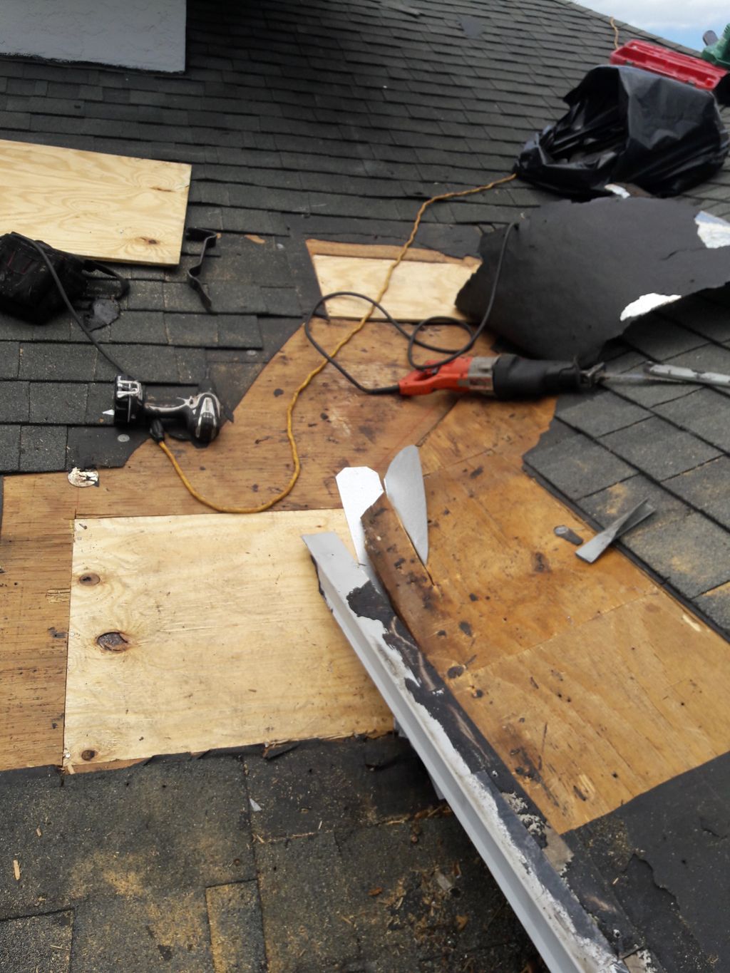 Added new roof sheathing