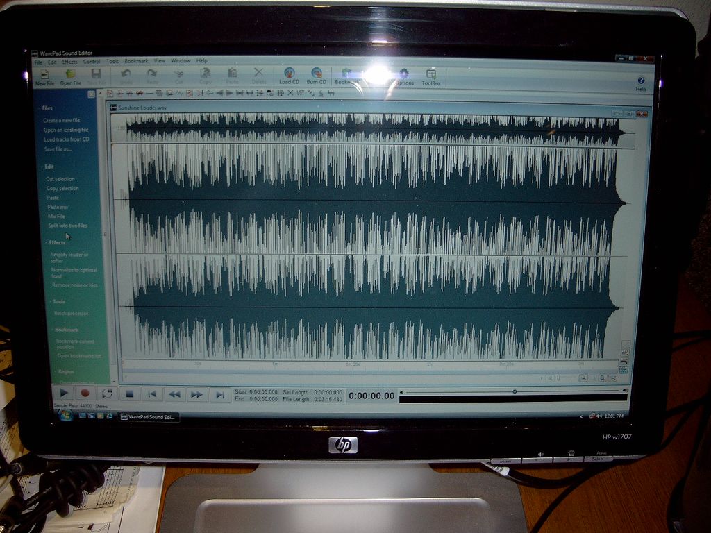 What music looks like on a computer!