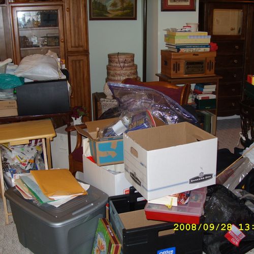 Family Room - 18 hours of paperwork that was sorte