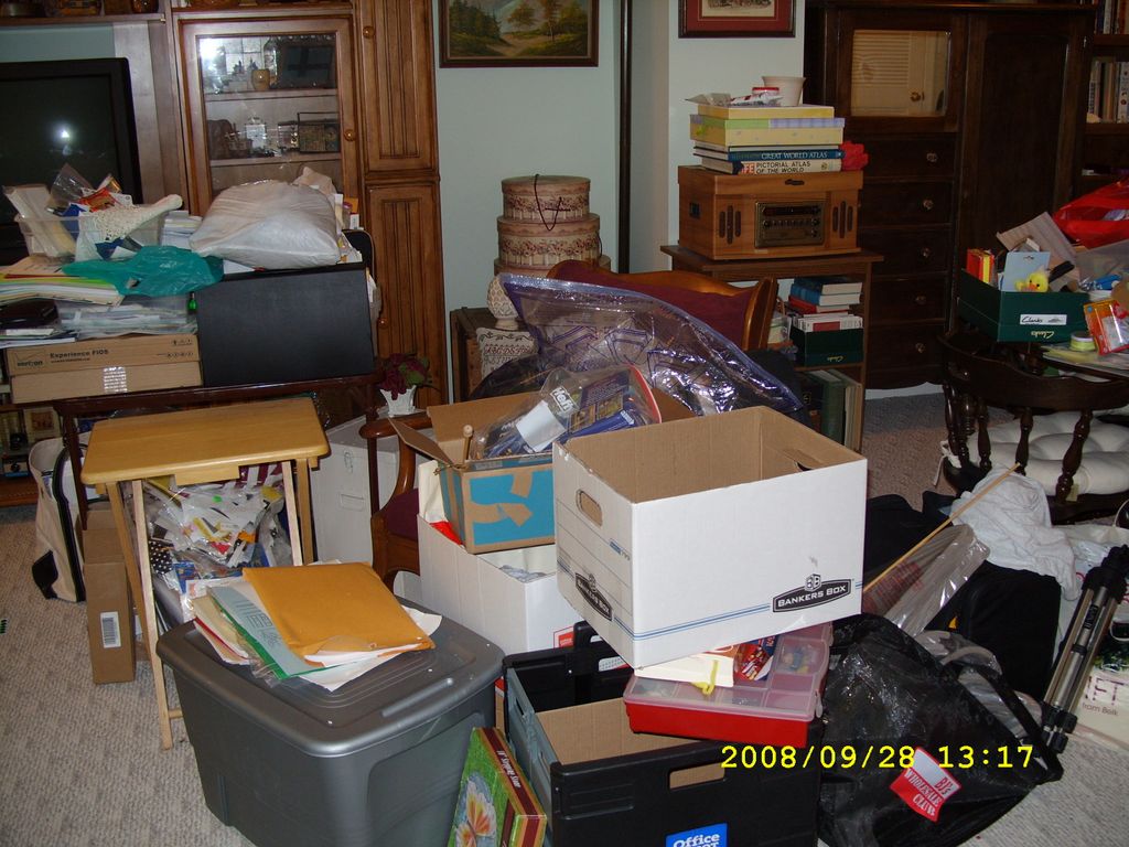 Family Room - 18 hours of paperwork that was sorte