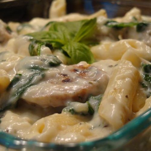penne pasta with chicken sausage