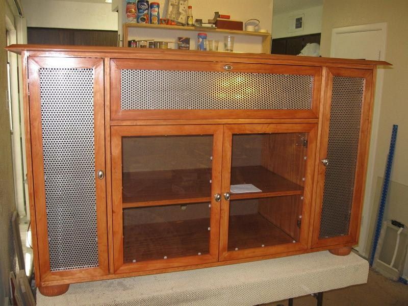 This an entertainment center I built out of solid 