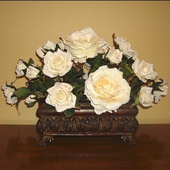 Custom Cream Rose Luxurious Artificial Silk Flower