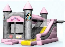 Pretty pink Princess castle with slide