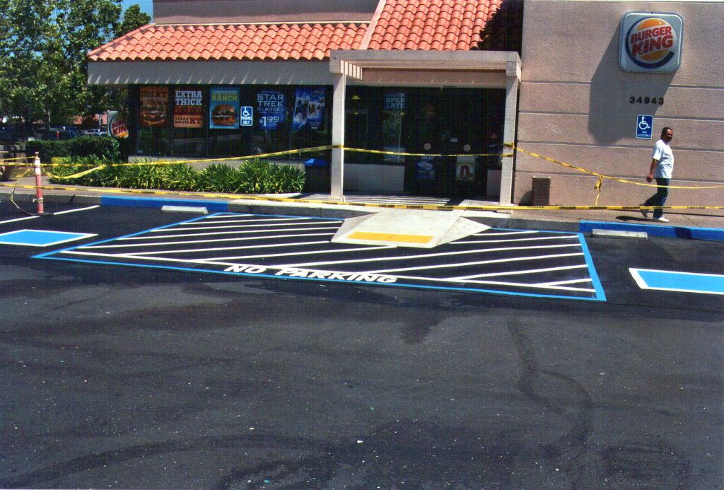 ada compliant ramp for burger king .