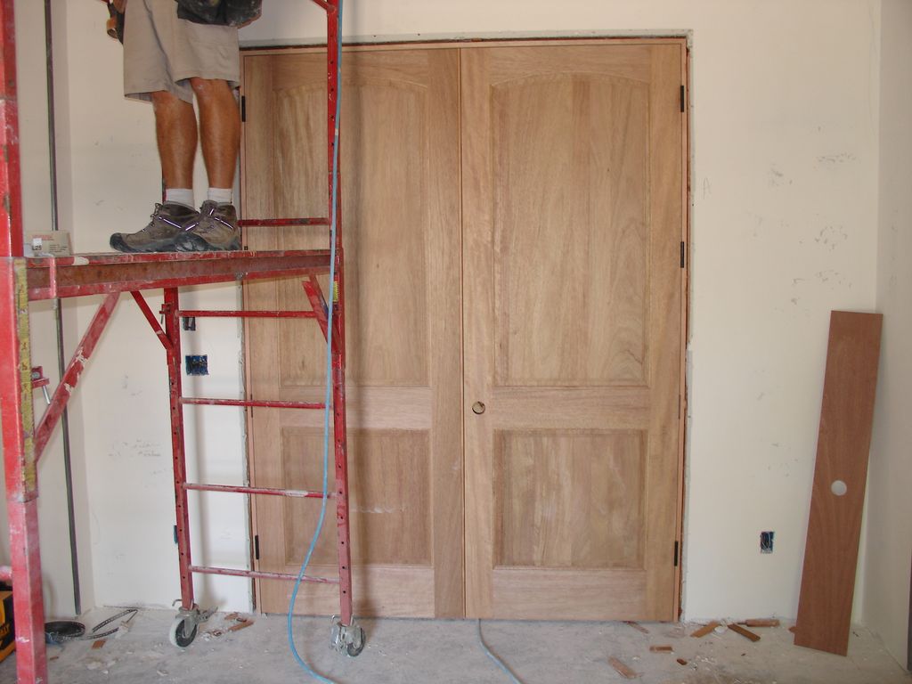 Mahogany doors for a nice library in Scripps.