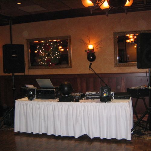 Setting up for a Home Depot Holiday Party - 2006