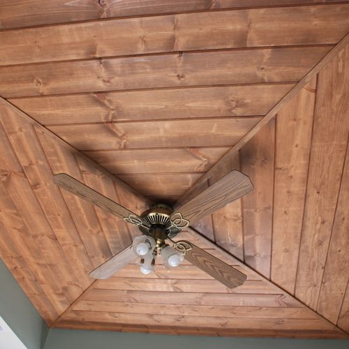 Knotty Pine and Fan