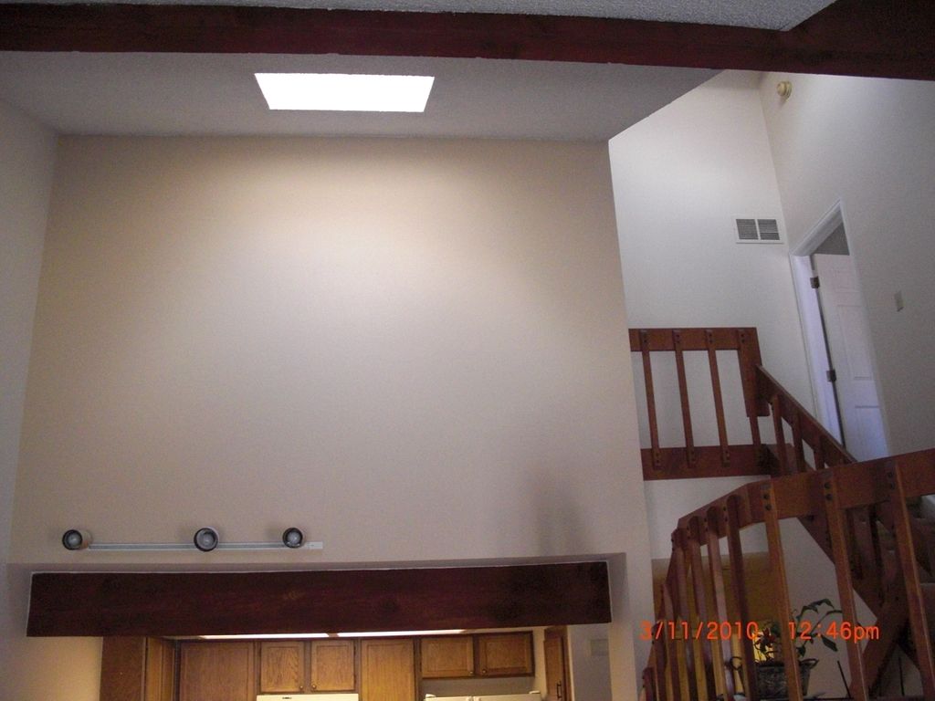 this is after prepping and painting same wall