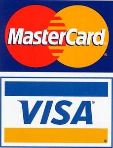 We accept credit cards with advanced notice
