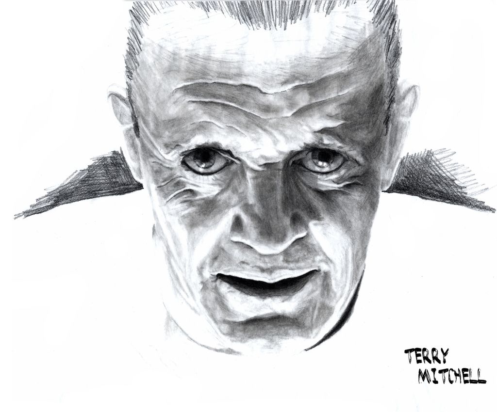 "Hannibal Lecter" pencil drawing