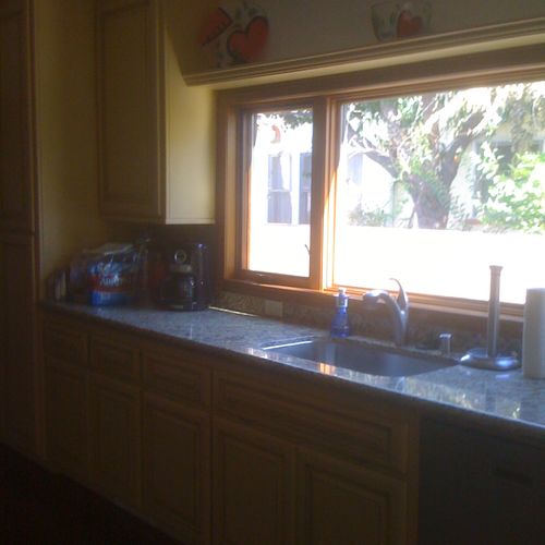 Kitchen remodel with great window bringing in ligh