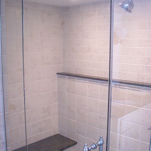Greenfield Custom designed tile shower