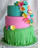 HULA LUAU BIRTHDAY PARTY CAKE