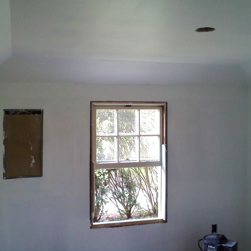 This was a very low master bedroom ceiling, in an 