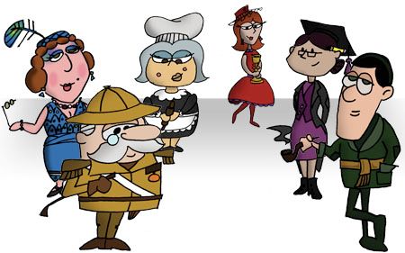 Character illustration of "Clue" characters