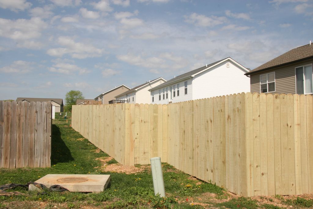 Matt and Amanda, custom made wood privacy fence, T