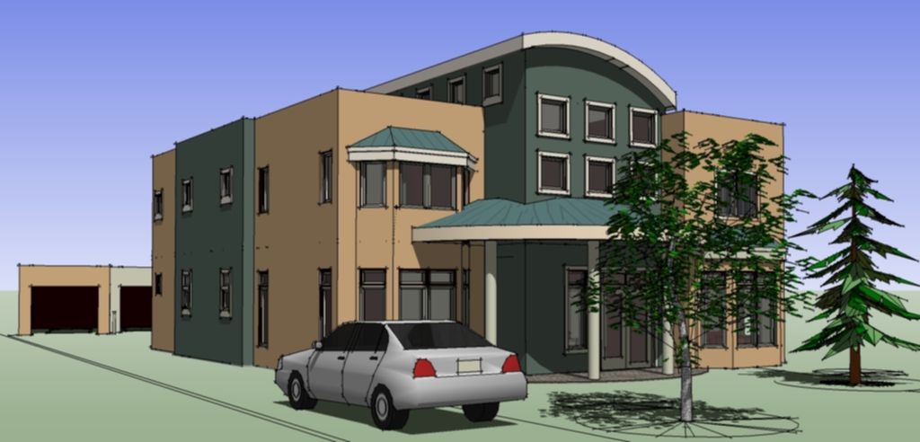 3d image of a New Custom Home on South Cook Street