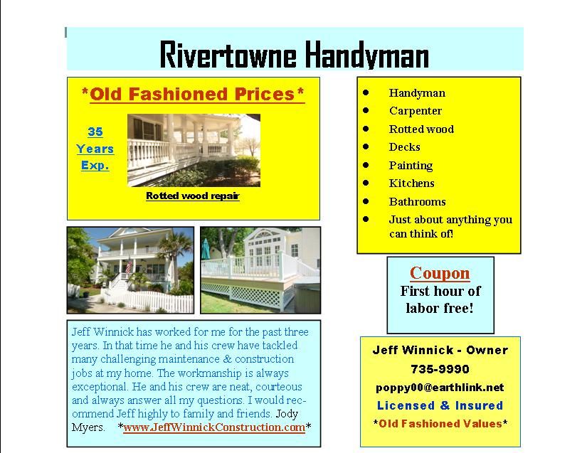 Rivertowne Handyman and Carpentry Service
