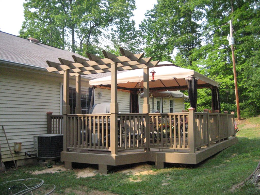 Custom made composite pergola.