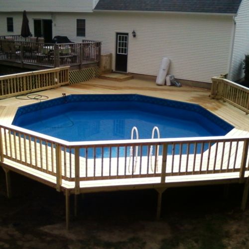 24' Classic Wood Pool installed in Wilton, NY