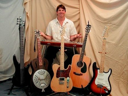 Lee Johnson teaches acoustic and electric guitar, 