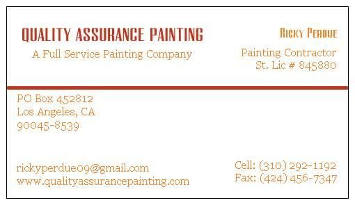 Quality Assurance Painting