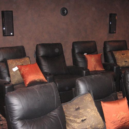 Dedicated Home Theater With Hidden Projector