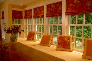 Roman Shades and Windowseat Cushions with matching