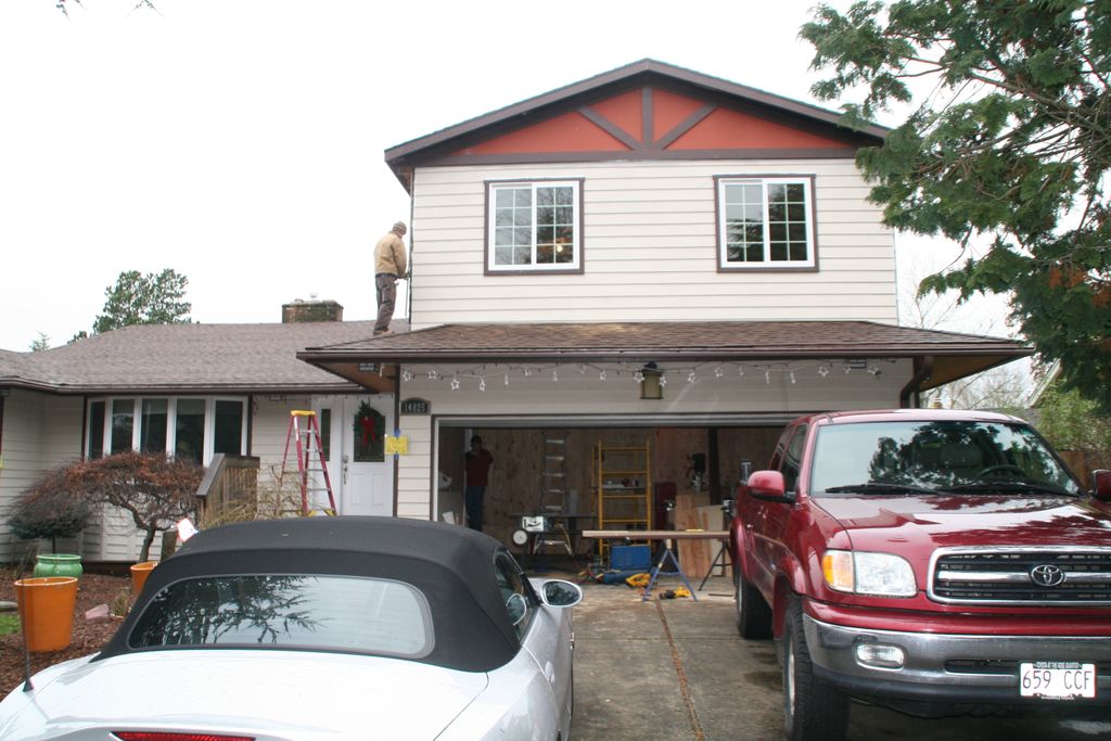 Second level addition over garage.